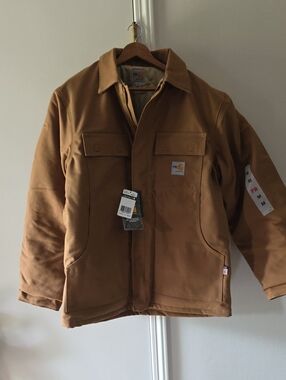 Carhartt Men’s Brown Duck canvas Jacket with FR tag